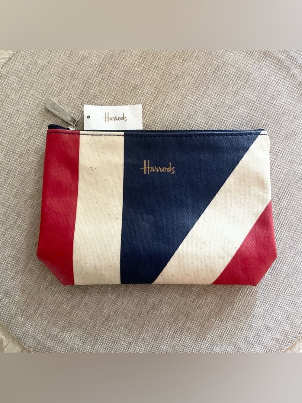 NWT Harrods Union Jack Travel Pouch